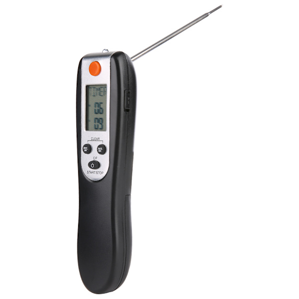 1 st LCD-kött BBQ-termometer Fällbar digital kök matlagning sond