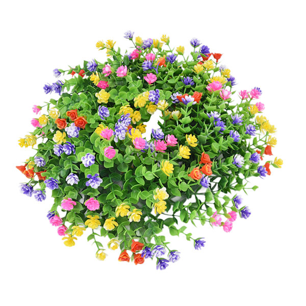 Blomsterkrans Vår Brudslöja Konstgjord Rund Blomsterkrans för Vardagsrumsvägg Entrédörr Spis Sovrum Fest