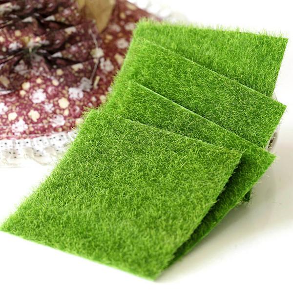 Konstgräsmatta Gräsmatta Interlocking Gräsmatta Kakel Gräsmatta Matta för Trädgård Bonsai Hem Akvarium Konstgräs DIY Dekoration