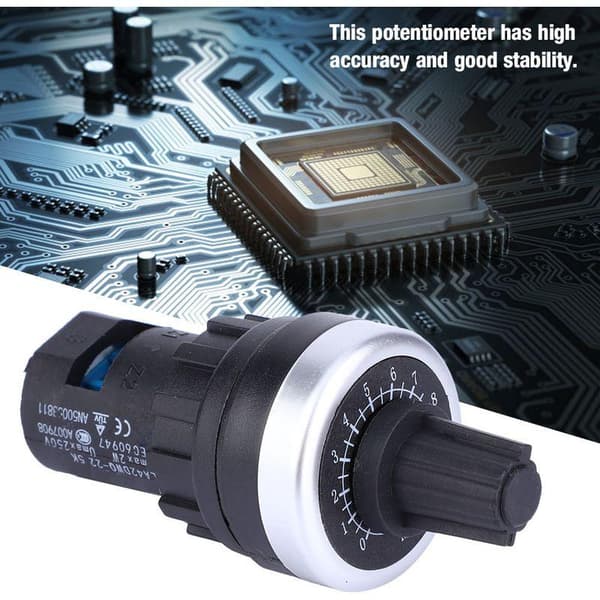 LA42DWQ Högprecision Variabel Hastighet Justerbar Enkelcirkel Potentiometer 22mm 5K