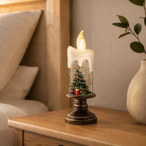 Flammefri julelys, batteridrevet snekugle-lys, ideelt til julepynt og familiefester.