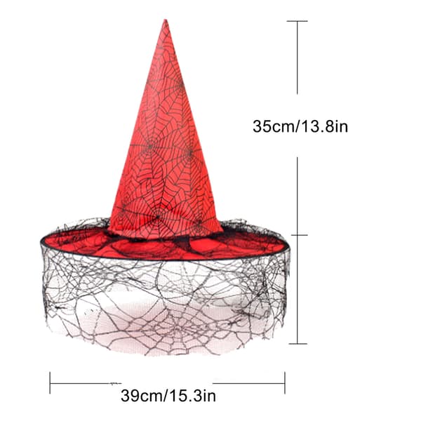 Halloween Witch Hat Party Decoration Pointed Wizard Costume Accessory for Dance Events