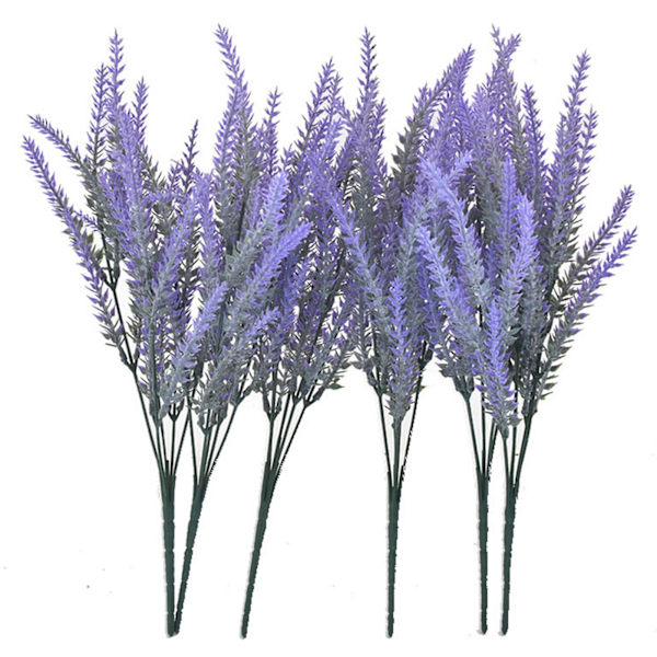 Kunststof Kunstig Lavendel Blomster Lugtfri Realistisk Falsk Lavendel til Scene Dekoration Bryllup Fest Lilla