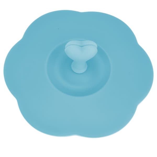 Blue Silicone Lid: Dustproof, Heat Resistant, for Hot and Cold Drinks, Kitchen and Home