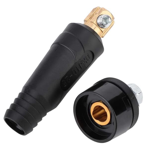 3-pack koppar Euro Style svetskabelsnabbkoppling 200-400A svetsledningskoppling (10-25)