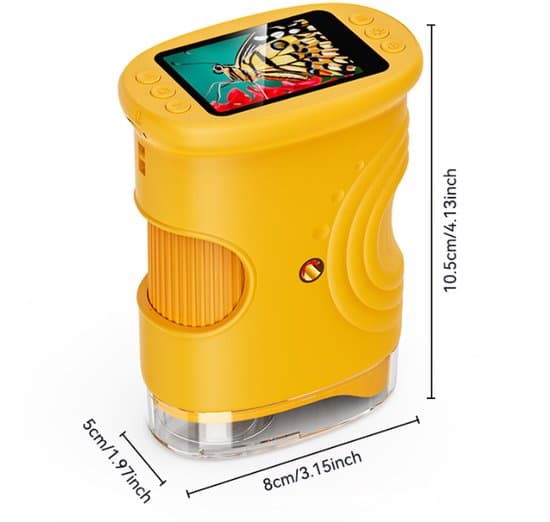 Yellow ----Kids 1000x Digital Microscope 2-inch 1080p LCD Screen