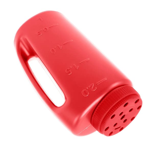 Red Handheld Spreader for Grass Seed, Fertilizer, Salt & Seeding Tool