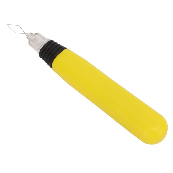 Portable LED Needle Threader, Battery Operated, Easy Grip Plastic Sewing Tool for Machines, Yellow