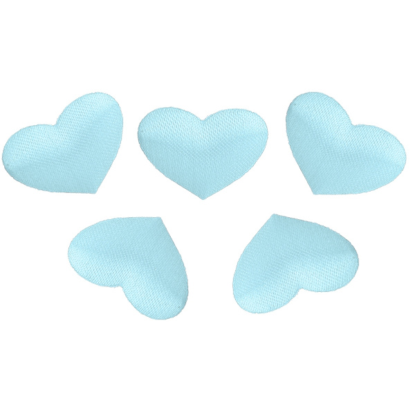 500 stk Hjerteformet Dekorasjonssvamppose Bryllup Jubileum Valentinsdag Festtilbehør (2,1 cm Lyseblå 500 stk Pose)