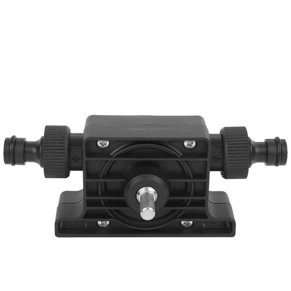 Compact Portable Electric Drill Pump with 2 Connectors - Black