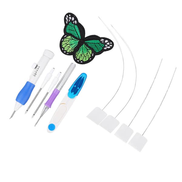 Embroidery Starter Kit with Punch Needle Pen, Sewing Craft Tool Set