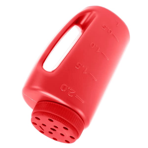 Red Handheld Spreader for Grass Seed, Fertilizer, Salt & Seeding Tool