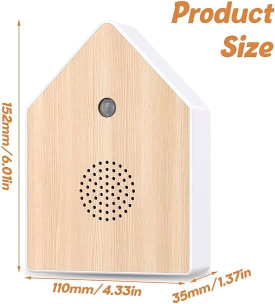 Speaker with Built-in Natural Birdsong and Motion Sensor, Wall-Mountable