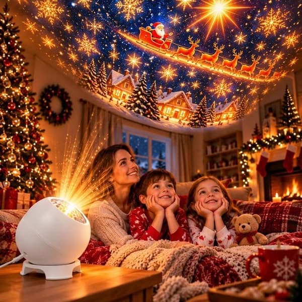 Magisk juleprojeksjonsnattlampe USB-juleprojektor for innendørs bruk 1 pc