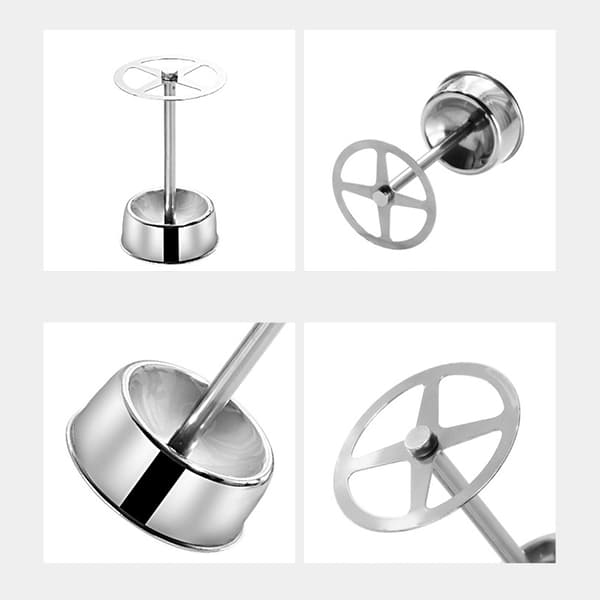Stainless Steel Cosmetic Brush Holder with Toothbrush and Toothpaste Organizer