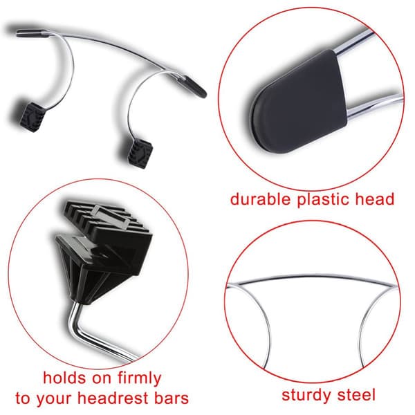 Adjustable Stainless Steel Clothes Hanger - Hang clothes securely on headrest bars
