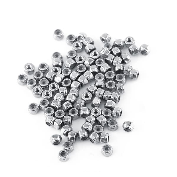 Stainless Steel SS304 Nylon Insert Hex Lock Nuts Set (M2, 100 Pcs)