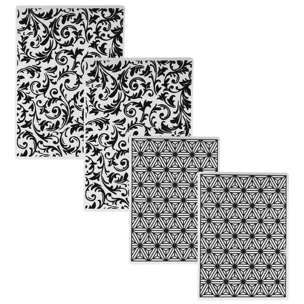 4 Pcs Embossing Templates for DIY Card Making and Scrapbooking Paper Crafts