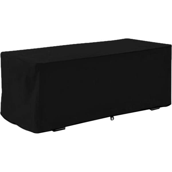 UV-resistent have terrasseboks låg, opbevaringsbeskyttelse 123x62x55cm (sort)