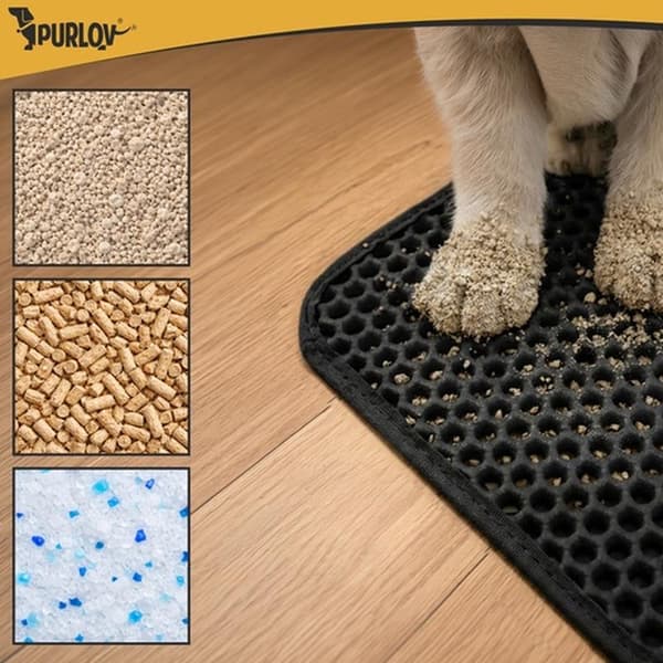 Kattetoiletmåtte - Måtte til under kattebakken 75x55cm Grå