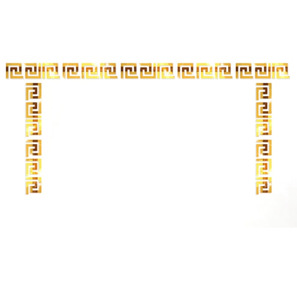 10 stk 4,5 cm speilveggklistremerker midjegrenser veggdekor lett høy temperaturbestandighet midjelinjeklistremerke akryl speildekorasjon