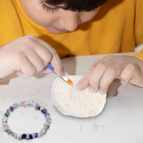 Kristallton grävsats för barn gruvsats för gör-det-själv-armbandstillverkning Gräva Simulering grävsats Geologi Naturvetenskap Leksaker