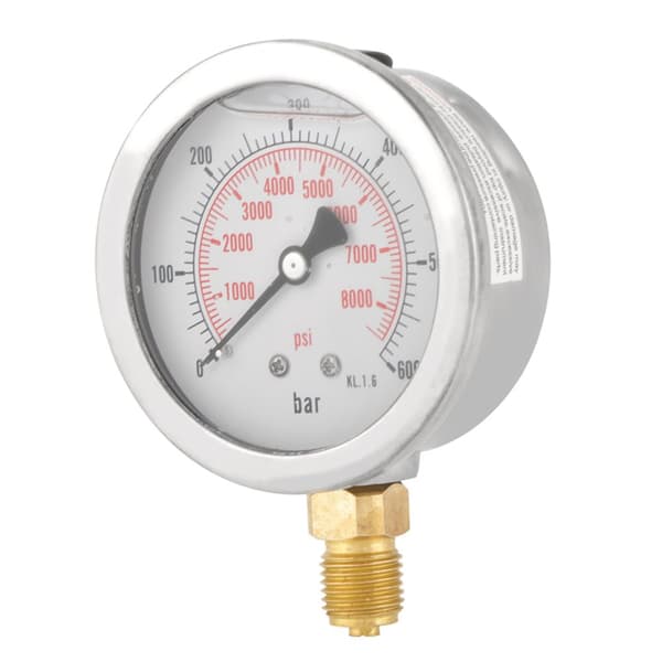 Højpræcisions hydraulisk vandtryksmåler 0-600 bar
