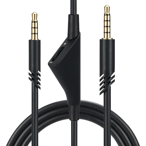 Gaming Headset Audio Cable 2 Meters Adjustable Volume 3D Stereo Extension Cable for Astro A10 A40 A30
