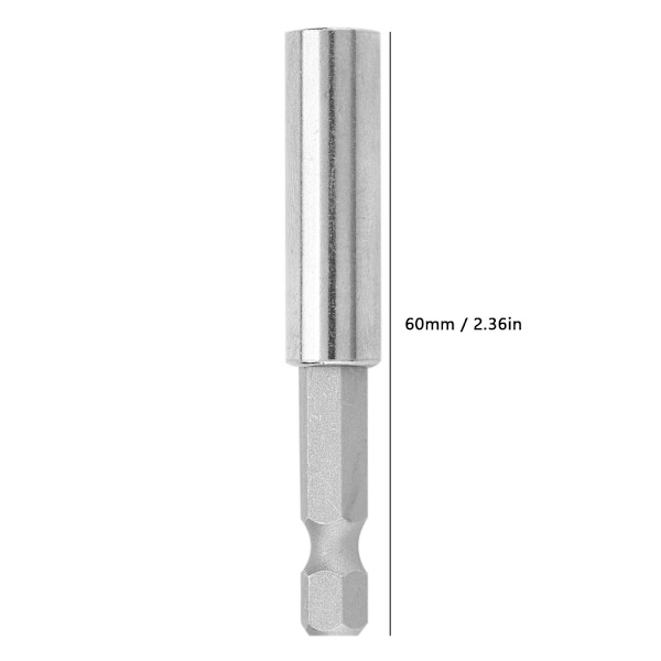 10 kpl 60 mm magneettisia pikavapautus 1/4\" kuusiokolovarsia ruuvimeisseliporanteräpidikkeitä