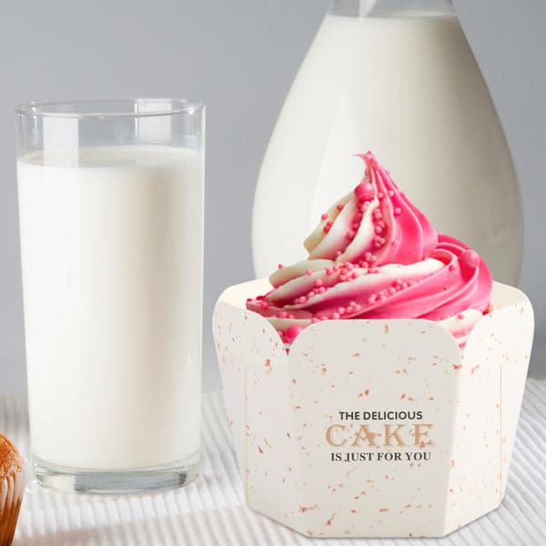 100 st Mini Cupcakeformar Papper Runda Kakbakformar Muffinsformar Hemfest Bröllop #3