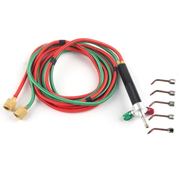 Jewelry Processing Equipment Oxygen Welding Torch Tool Flame Gun with 5 Nozzles