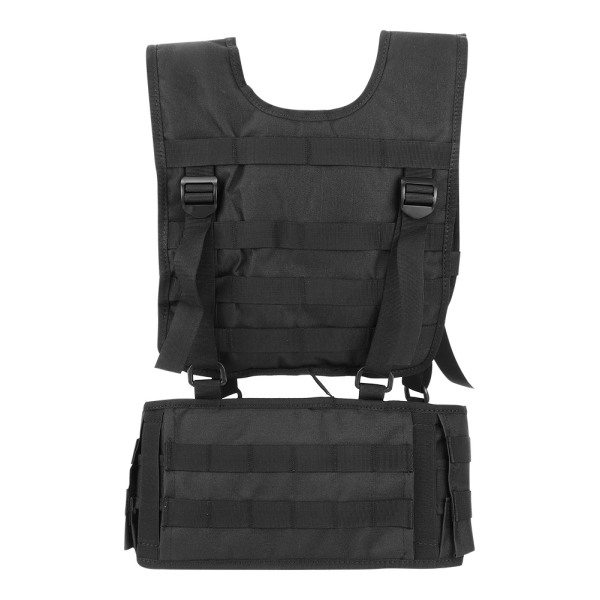 Black Nylon Adjustable Tactics Vest Outdoor Removable Belt Waist Military Accessories