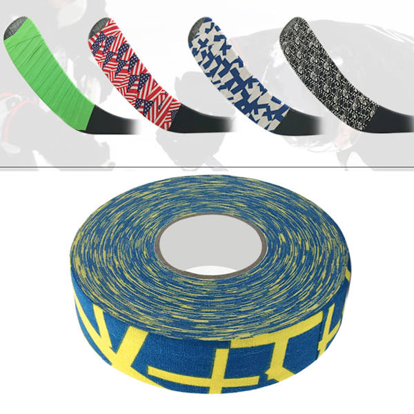 2,5 cm x 25 m Hockey-suojateippi Urheilu Badminton-keppipehmusteet Hockeymailan teipit Keltainen Plus-merkki
