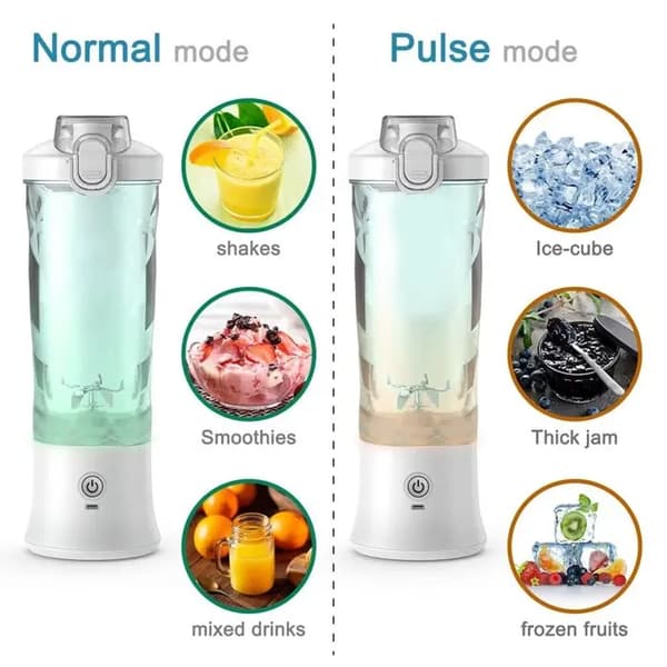 Bærbar trådløs blender - 600 ml - 6 knive - Induktionssikker