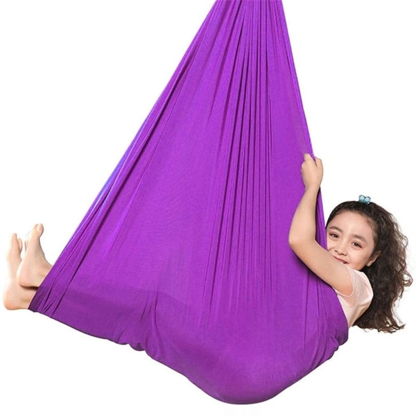 Sensorisk gunga yogagunga barns elastisk hängmatta för barn tonåringar vuxna