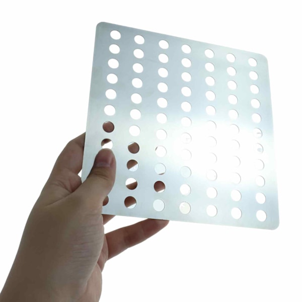 Teräksinen viemäriristikko 15 x 15 cm - 2 kpl pakkaus Ruostumattomat pyöreät viemäriristikot Ulko- ja sisätiloihin - Kestävä verkkomainen viemäriristikko sopii suihkujen viemäriristikoiksi