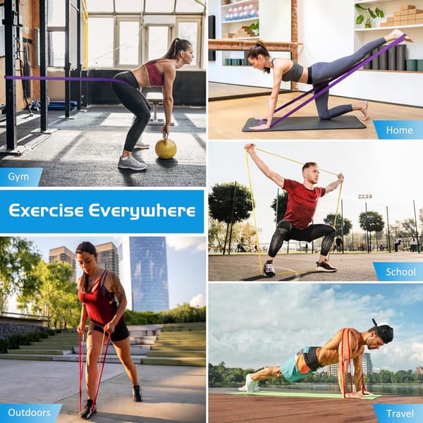 Resistance Bands Pull-Up Assist Set, Exercise Bands for Men and Women, Physical Therapy, 4-Pack