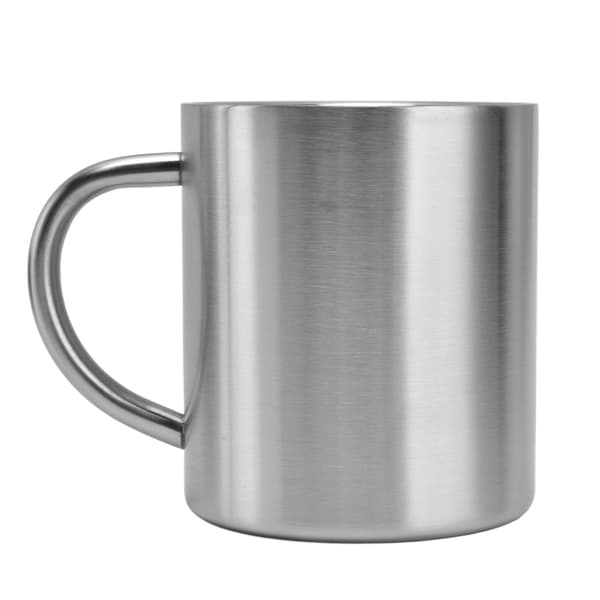 Dobbeltveggede kaffekrus i rustfritt stål tekopper for camping reise utendørs kontor 410ml