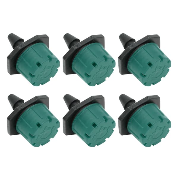 100 PCS 360 Degree Adjustable Irrigation Dripper 1/4 Inch Drip Irrigation Sprinkler for Irrigation System Green