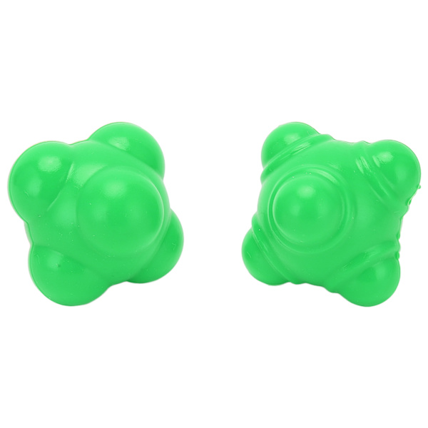 2 st Gummi Reaktionsstudsbollar Oregelbunden Form Reaktionsbollar för Koordination Smidighet Hastighetsträning