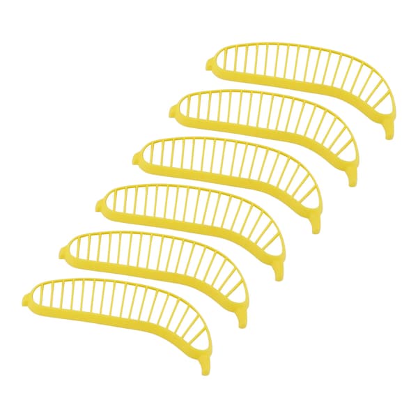 6 st gula fruktskärare, snabb skärning, robust, mångsidig bananhackare för kök och hemmabruk