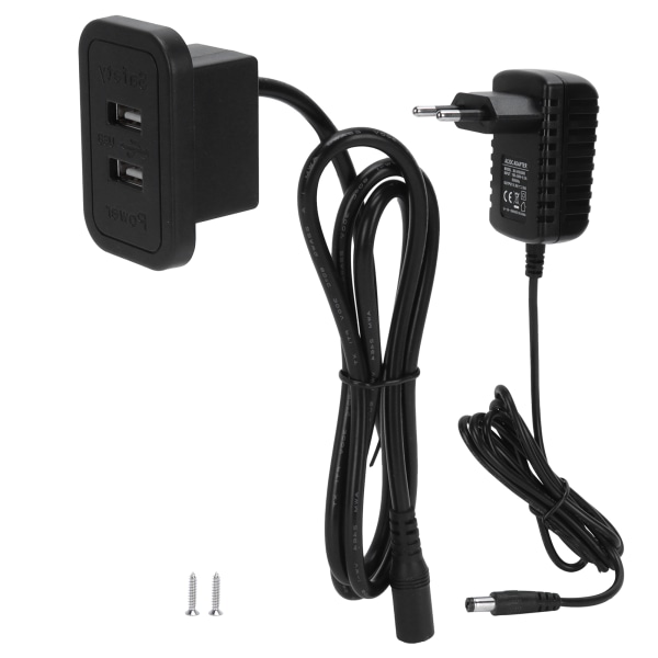 Lenestol-lader med dobbel USB-port 5V 2A for skrivebord, sofa, nattbord