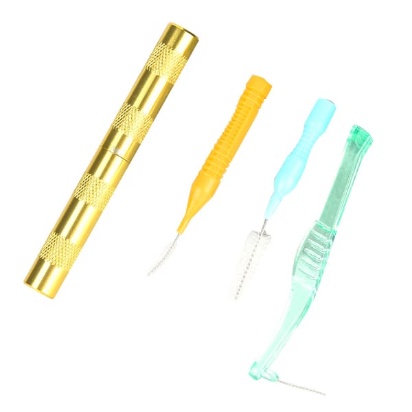 4-piece Airbrush Cleaning Kit - 3 Detail Brushes & Scraper Tool Set