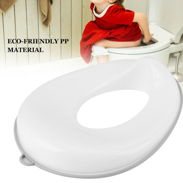 Bærbar Pottetræningssäde til Børn Spædbarn Toilet Potte Ring Assistent Værktøj (Grå Kant) Pottetræningssäde