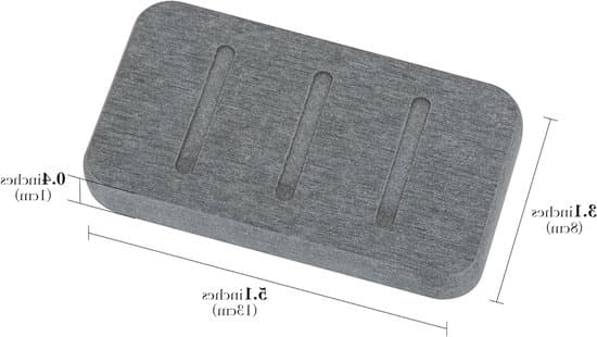 - Diatomite Soap Dish - Soap Saver - Quick Drying - Grey - Soap Holder - Suitable for Bath and Shower - 2 Pieces