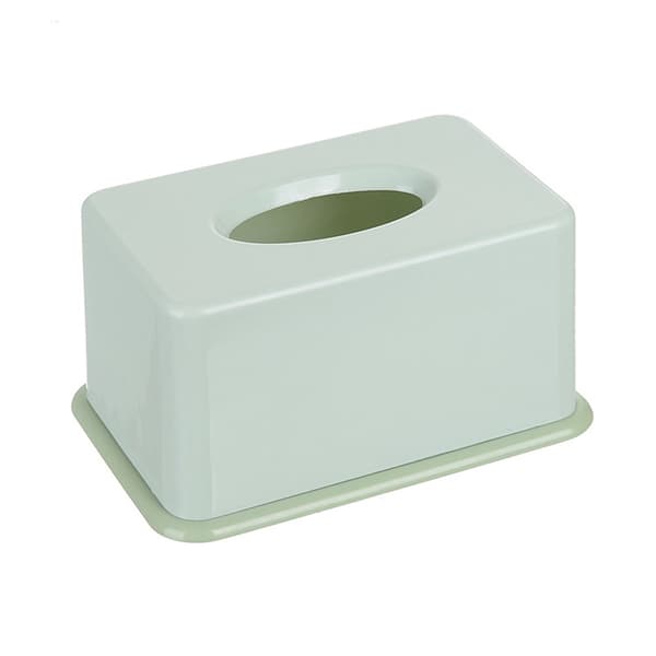 1 stk enkel plastserviettboks for hjem, bad, kontor, bil (grønn)