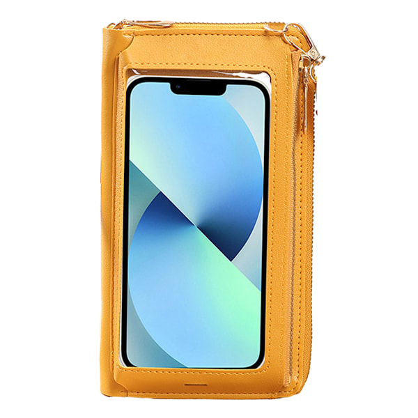 Crossbody mobiltelefonväskor för kvinnor, touch screen-väska, mobiltelefon läder plånbok handväska, axelväska