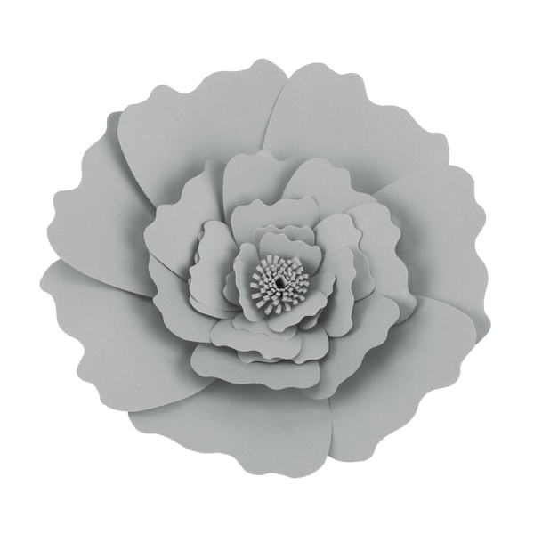 Gör-det-själv vackert silkespapper blomdekoration för födelsedagsbröllopsfest grå