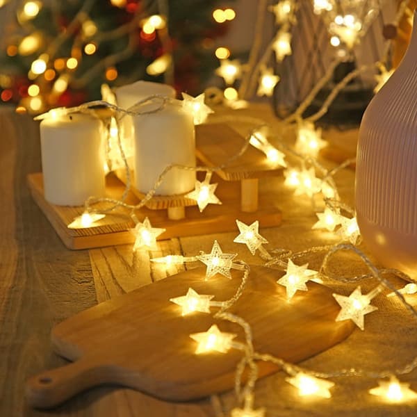 Outdoor LED String Lights - Tent/Camping - Star-shaped - 3m/20 lights