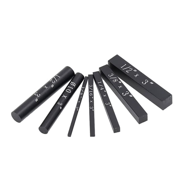 7PCS Setting Block Gauge Aluminum Alloy Black Anodized Surface Woodworking Tool for Measurement Black